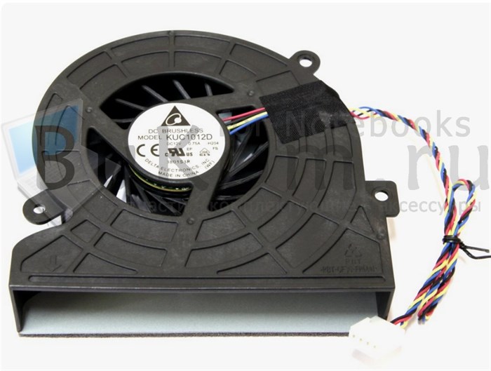 Вентилятор ОРИГИНАЛ Версия 2 для моноблока Dell AIO XPS One 2710 2720 | HP TOUCHSMART 520 серии Delta KUC1012D -BJ01 KUC1012D-H204  DC12V 0.75A Forcecon DFS802412PS0T FBC5 (4pin) 1323-00D40H2 - фото 25759
