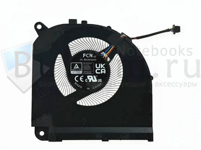 Вентилятор ОРИГИНАЛ Версия 2 для Gigabyte AORUS BSF 15 (2023) FCN DFSCL42P16593A FQ6R DC12V 0.6A (4pin) - фото 25771