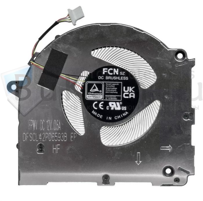 Вентилятор Версия 1 (GPU) ASUS Vivobook Pro15 OLED K6502Z K6502VJ K6502VU K6502VV K6502ZC серии FCN DFSCL42P06593B FPWV BN8507S2H-000P DC12V 0.6A (4pin) - фото 25800