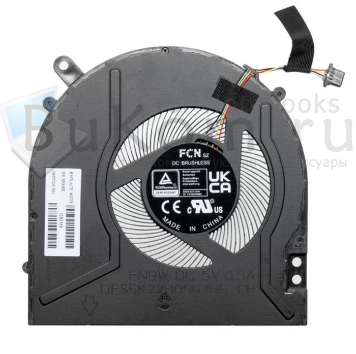 Вентилятор для HP Pavilion x360 15-ER TPN-W147 серии FCN DFS5K22B056735 FN9W Delta ND75C44 20G08 DC5V 0.5A (4pin) M45131-001 - фото 25963
