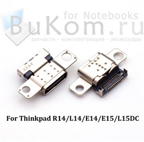 Разъем питания Версия 1 для Lenovo ThinkPad R14 L14 E14 E15 L15 USB Type-C (24pin)